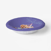 Happy Birthday Poodle mit Party Hat & Bday Cake Pappteller (Gewinkelt)