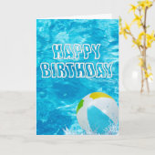 Happy Birthday Pool Wasser Karte (Gelbe Blume)