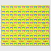 Happy Birthday Pop Art Cows Geschenkpapier (Flach)