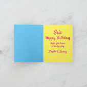 Happy Birthday Pop Art Crabs mehrfarbig Karte (Innenseite)