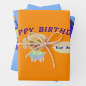 Happy Birthday Popcorn Anime Geschenkpapier Set (Beispiel)
