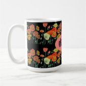 Happy Birthday Poppy Blumenorgel Orange Damen Name Kaffeetasse (Links)