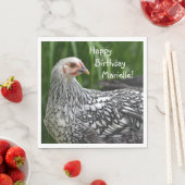 Happy Birthday Posing Huhn Serviette (Beispiel)
