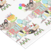 Happy Birthday Possum Cake Tablecloth Tischdecke (Schrägansicht)
