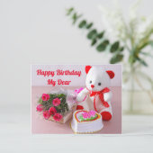 Happy Birthday Post Card Postkarte (Stehend Vorderseite)