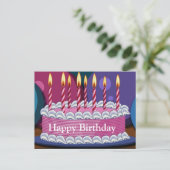 Happy Birthday Post Card Postkarte (Stehend Vorderseite)