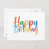 Happy Birthday Post Card Postkarte (Vorne/Hinten)