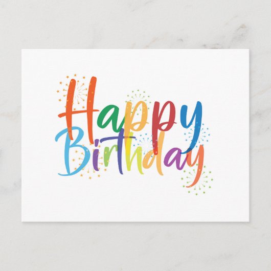 Happy Birthday Post Card Postkarte (Vorderseite)