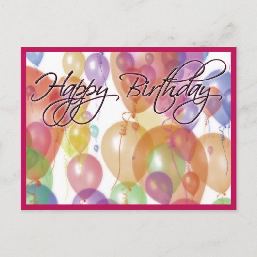 Happy Birthday Post Card Postkarte (Vorderseite)