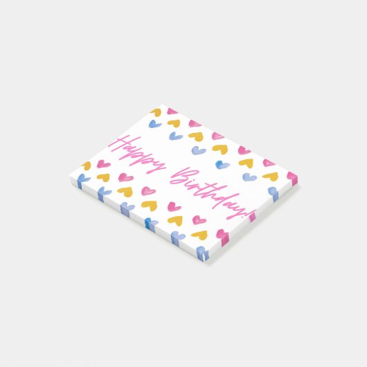 Happy Birthday Post it Note Post-it Klebezettel (angewinkelt)