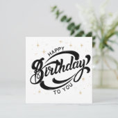 Happy Birthday Postcard Einladung (Stehend Vorderseite)