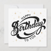 Happy Birthday Postcard Einladung (Vorderseite)