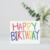 Happy Birthday Postcard Feiertagspostkarte (Stehend Vorderseite)
