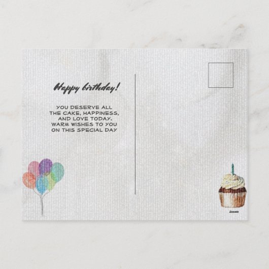 Happy Birthday Postcard Feiertagspostkarte (Rückseite)