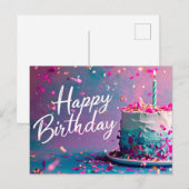 Happy Birthday Postcard Feiertagspostkarte (Vorne/Hinten)