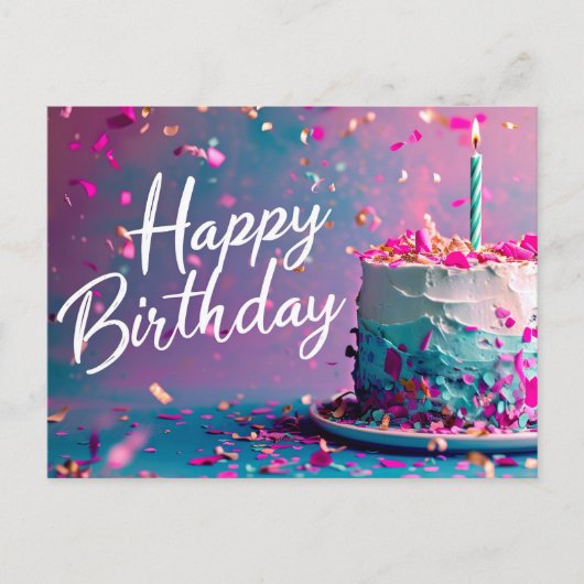 Happy Birthday Postcard Feiertagspostkarte (Vorderseite)