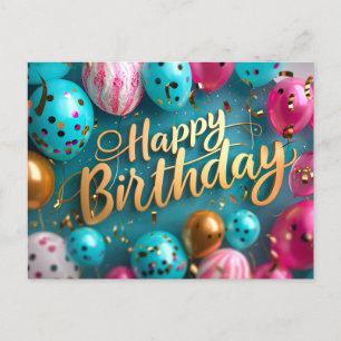 Happy Birthday Postcard Feiertagspostkarte