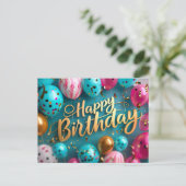 Happy Birthday Postcard Feiertagspostkarte (Stehend Vorderseite)