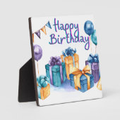 Happy Birthday Postcard Fotoplatte (Vorderseite)