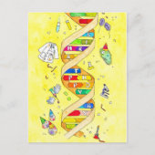 Happy Birthday Postcard für wissenschaftliche Nerd Postkarte (Vorderseite)