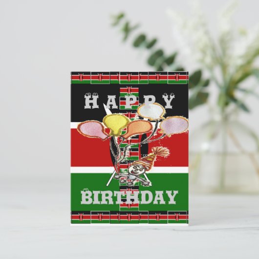 Happy Birthday Postcard Horizontale Vorlage Postkarte (Stehend Vorderseite)