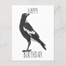 Happy Birthday Postcard mit australischer Magie
