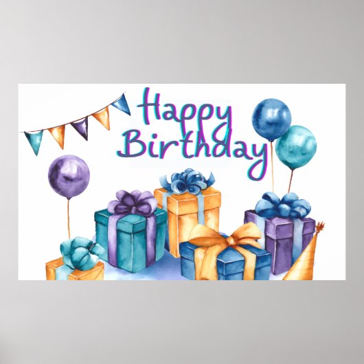 Happy Birthday Postcard Poster (Vorne)