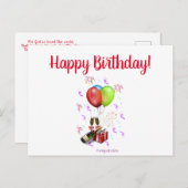 Happy Birthday Postcard Postkarte (Vorne/Hinten)