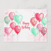 Happy Birthday Postcard Postkarte (Vorderseite)