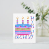 Happy Birthday Postcard Postkarte (Stehend Vorderseite)