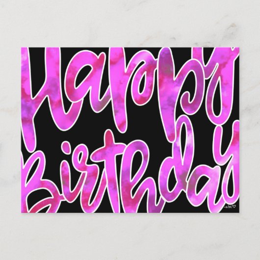 Happy Birthday Postcard Postkarte (Vorderseite)
