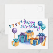 Happy Birthday Postcard Postkarte (Vorne/Hinten)