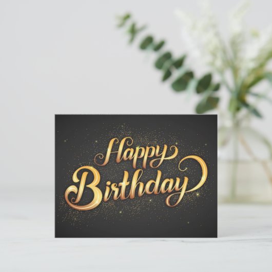Happy Birthday Postcard Postkarte (Stehend Vorderseite)