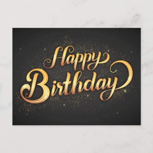 Happy Birthday Postcard Postkarte (Vorderseite)