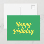 Happy Birthday Postcard Postkarte (Vorne/Hinten)
