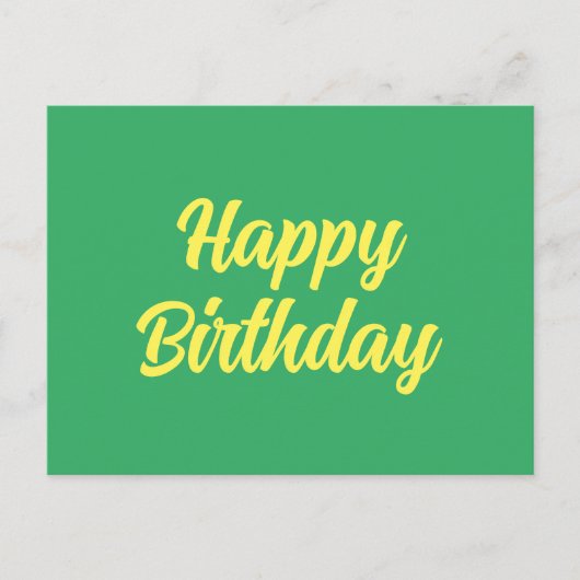 Happy Birthday Postcard Postkarte (Vorderseite)