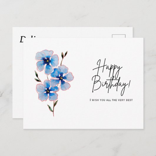 Happy Birthday Postcard Postkarte (Vorne/Hinten)