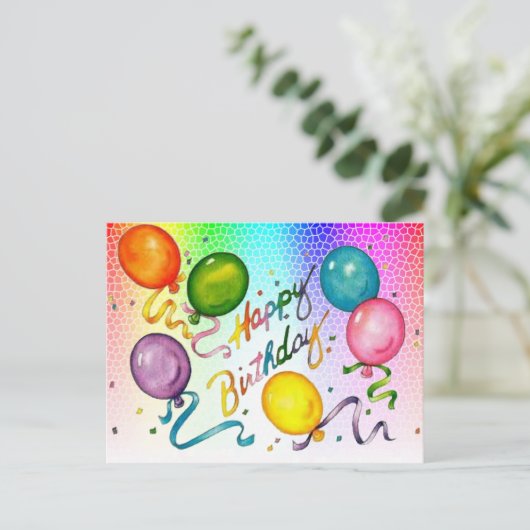 Happy Birthday - Postcard Postkarte (Stehend Vorderseite)