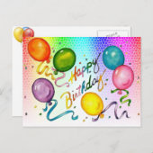 Happy Birthday - Postcard Postkarte (Vorne/Hinten)