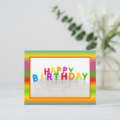 Happy Birthday Postcard Postkarte (Stehend Vorderseite)