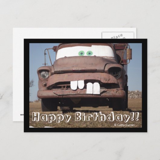 Happy Birthday Postcard Postkarte (Vorne/Hinten)