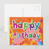 Happy Birthday Postcard Postkarte (Vorne/Hinten)