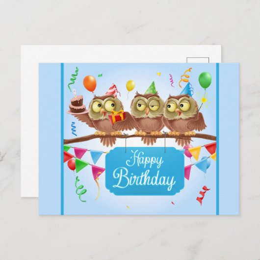 Happy Birthday Postcard Postkarte (Vorne/Hinten)