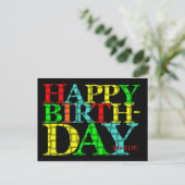 Happy Birthday Postcard Postkarte (Stehend Vorderseite)