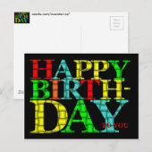 Happy Birthday Postcard Postkarte (Vorne/Hinten)