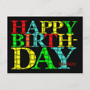 Happy Birthday Postcard Postkarte