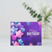 Happy Birthday Postcard Postkarte (Stehend Vorderseite)