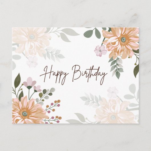 Happy Birthday Postcard Postkarte (Vorderseite)