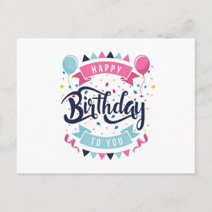 Happy Birthday Postcard Postkarte