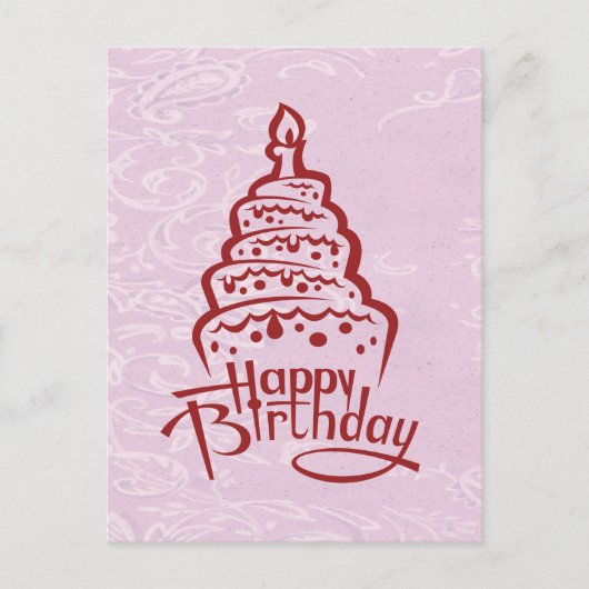 Happy Birthday Postcard Postkarte (Vorderseite)